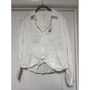 Lilly Pulitzer, The Tie Lilly Shirt, Resort White, Womens Size Medium